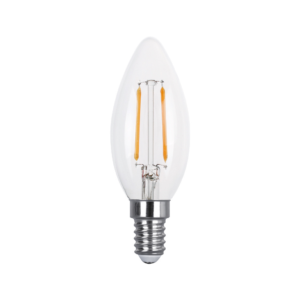 ED Vintage Edison Bulb Candelabra C35 LED Filament Candle Bulb, Replace 60W, E14 Base, Clear Warm White 2700K