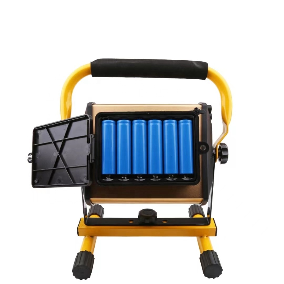 High Quality IP65 100W Battery Rechargeable LED Floodlight portable CE &RoHS