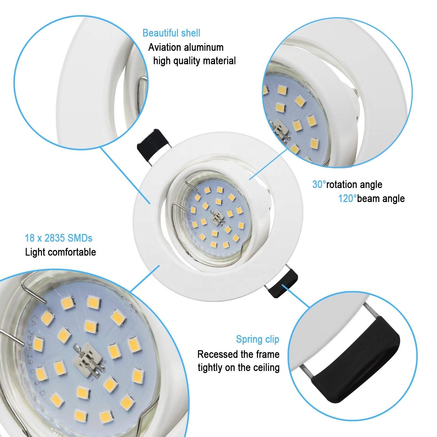 gu10 led bulb 5 w twistlock downlighting gu10 stainless steel plaster gu10 recess fore reared