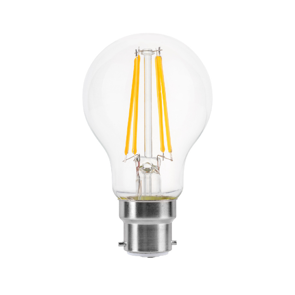 UKCA certificate Class A 210lm/w filament bulb with E14 B22 E27 base Edison Led Light Bulbs Clear LED bulb