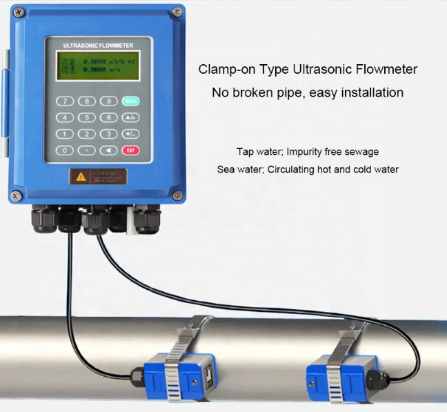 Factory Sale DN15~DN6000mm Remote Display 24v Pulse Ultrasonic Flowmeter Water Flow Meter