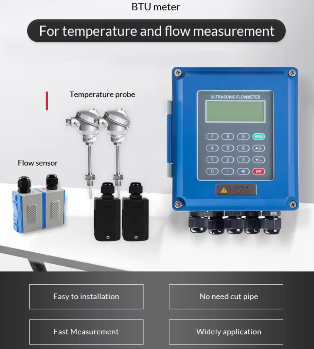 Tuf-2000m Modular Ultrasonic Flowmeter Wall Mount Water Flow Mete Dn15-Dn100 Ultrasonic Flow Meter