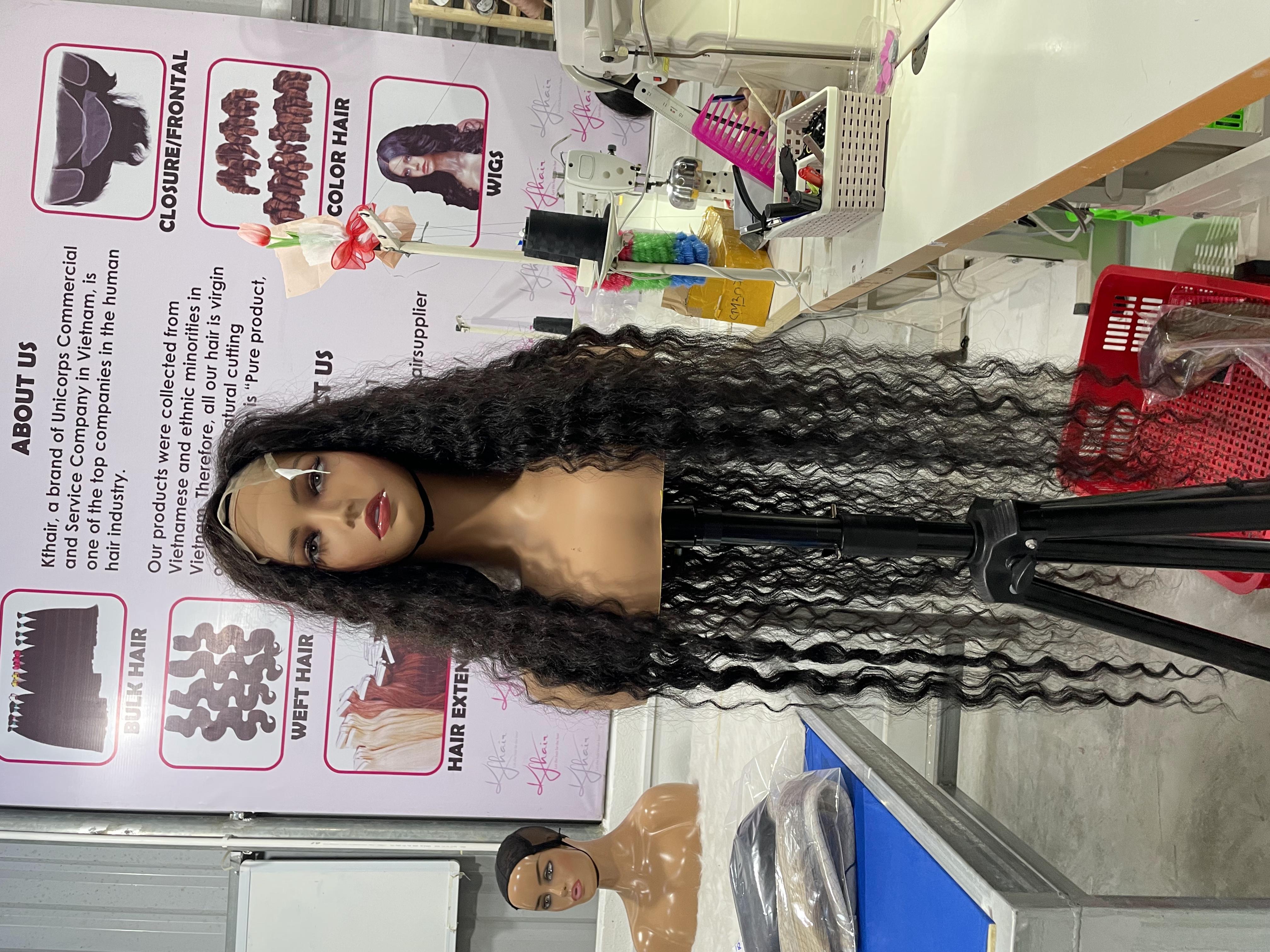 100% Burmese Curly Long Hair 12A Human Virgin Cuticle Aligned Eurasian Curly wigs For Black Women