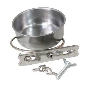 Stainless Steel Birds Bowl Hanging Cage Removable Small Pets Water Cup Food Bowl for Parrot Birds Bowl Feeders