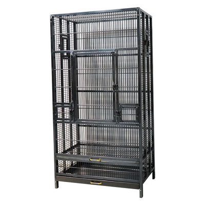 Bird Cage Large Wrought Stainless Steel Parrot Cage for Cockatiel, Conure, Lovebird, Parakeets, Pet Bird cage with Tray