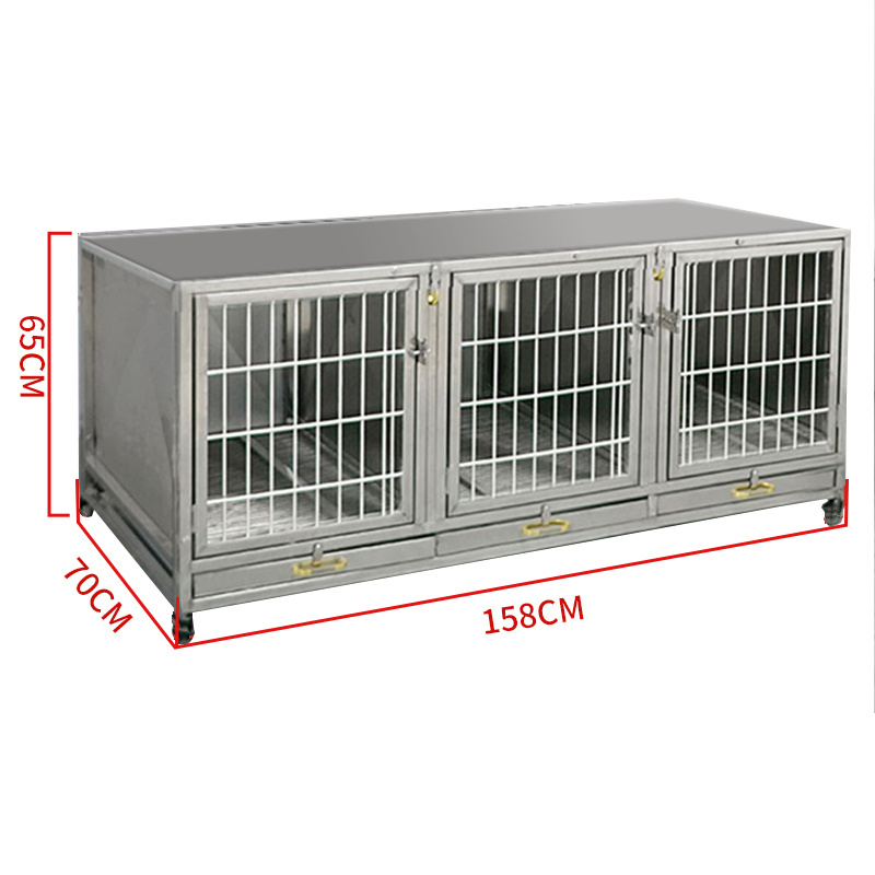 Veterinary animal cages stainless steel pet cat display cage collapsible modular heavy duty dog breeding kennels