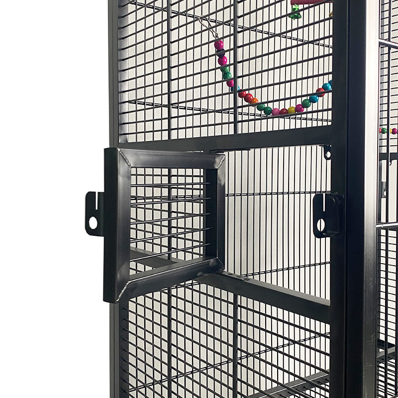 Large Wrought Iron Bird Cage Flight Canary Parakeet Cockatiel Lovebird Finch Sugar Glider Cage with Removable Stand