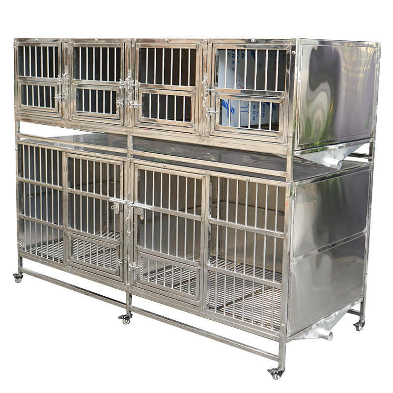 Luxury Iron Sky Commercial Dog Kennel Para Perros Professional Dog Boarding Kennel Double Layered Stackable Dog Cage