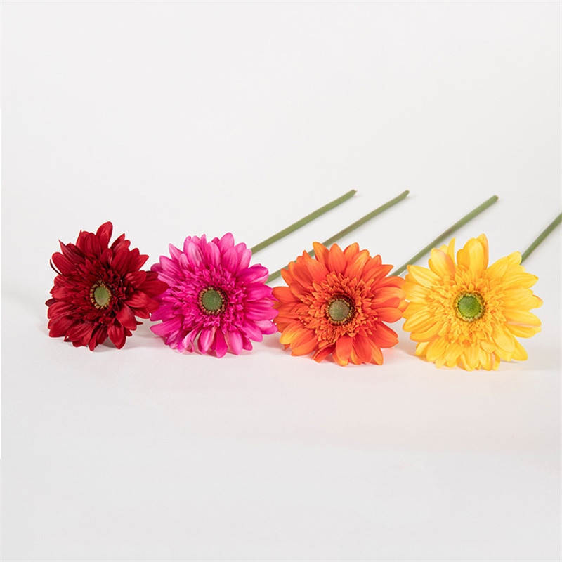 Wholesale bulk real touch Daisy Gerbera artificial decorative flowers for wedding decoration