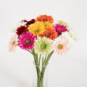 Wholesale bulk real touch Daisy Gerbera artificial decorative flowers for wedding decoration