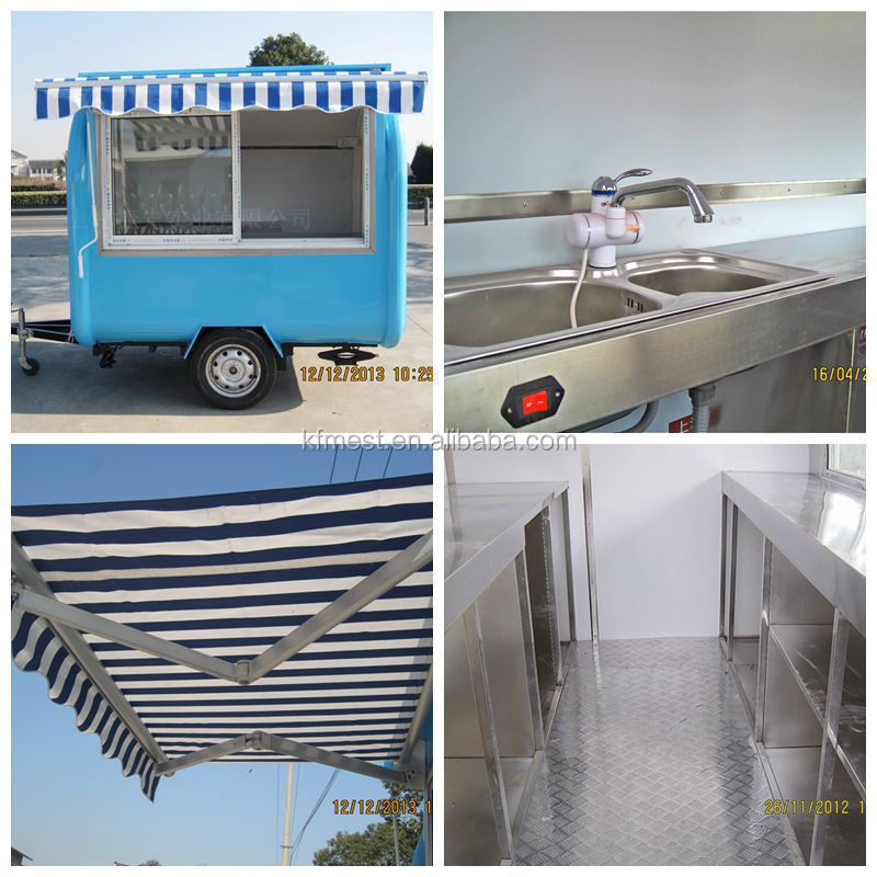 Commercial Trail-type Fast Food Trailer / Fast Food Mobile Kitchen Trailer / Snack Food Vending Machine