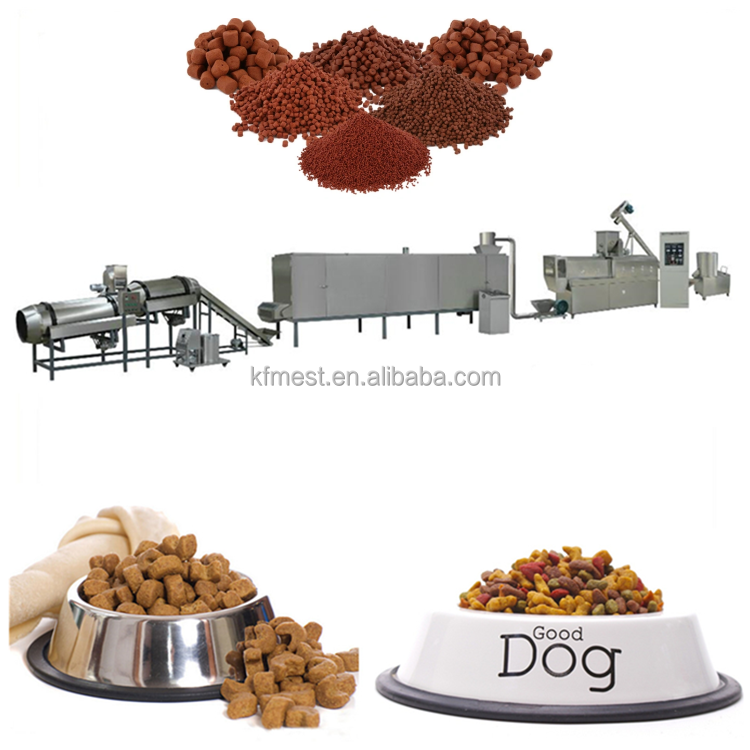 Dry Kibble Dog Food Making Machine Pet Cat Food Processing Line Price