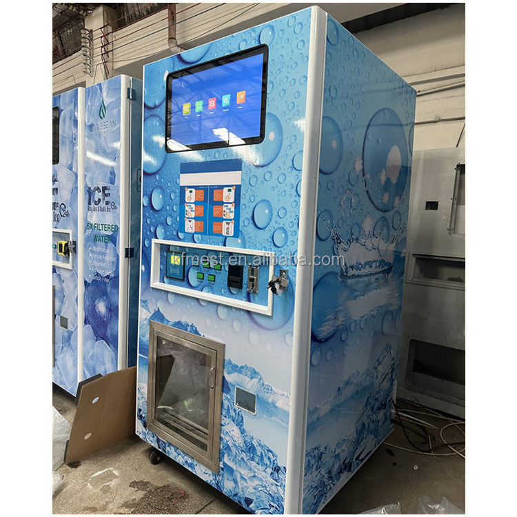 Manufacturer Ice Cube Making Vending Machine With Auto Bagging