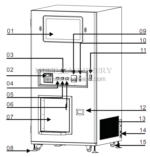 Manufacturer Ice Cube Making Vending Machine With Auto Bagging