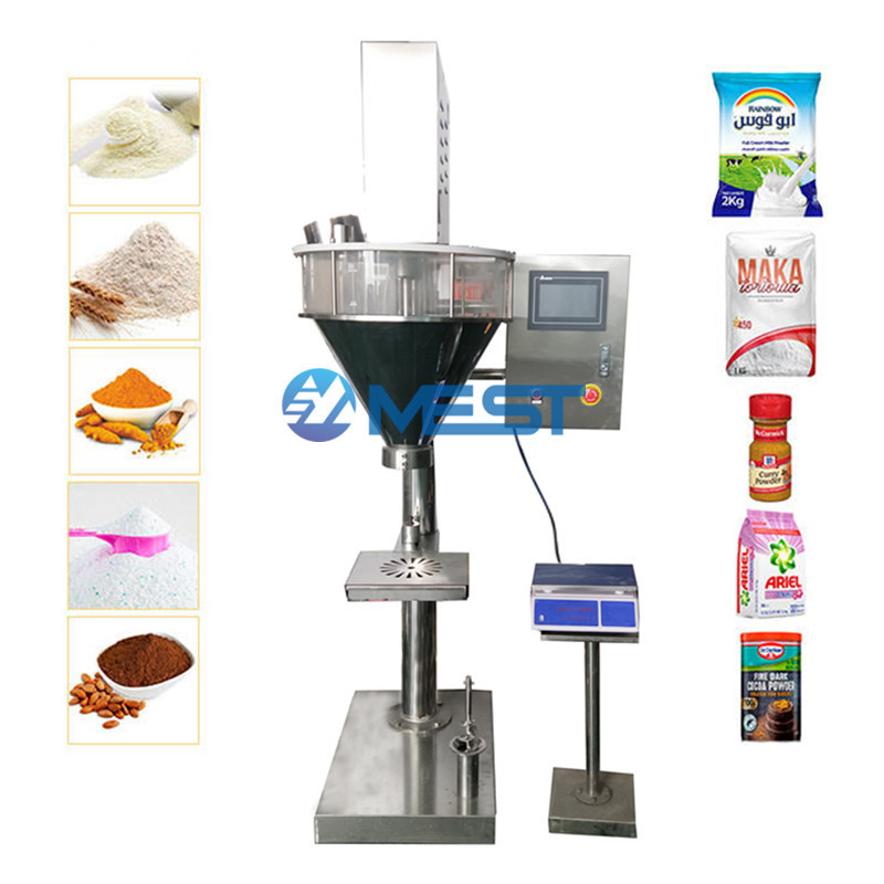 Automatic filling 500g 1kg 2kg 5kg flour milk coffee spice powder small sachet bottle weigh packing machine