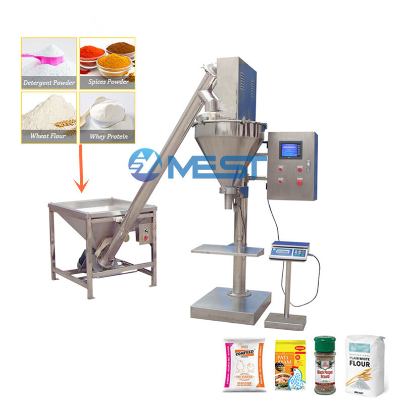 Automatic filling 500g 1kg 2kg 5kg flour milk coffee spice powder small sachet bottle weigh packing machine