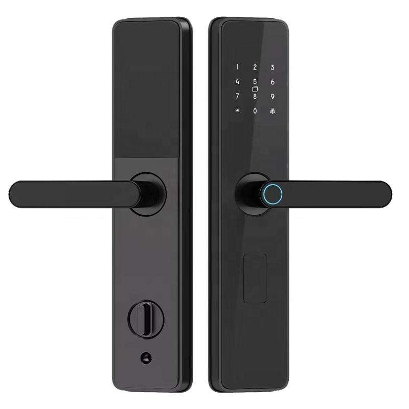 Smart aluminium lock with key for main front door handle