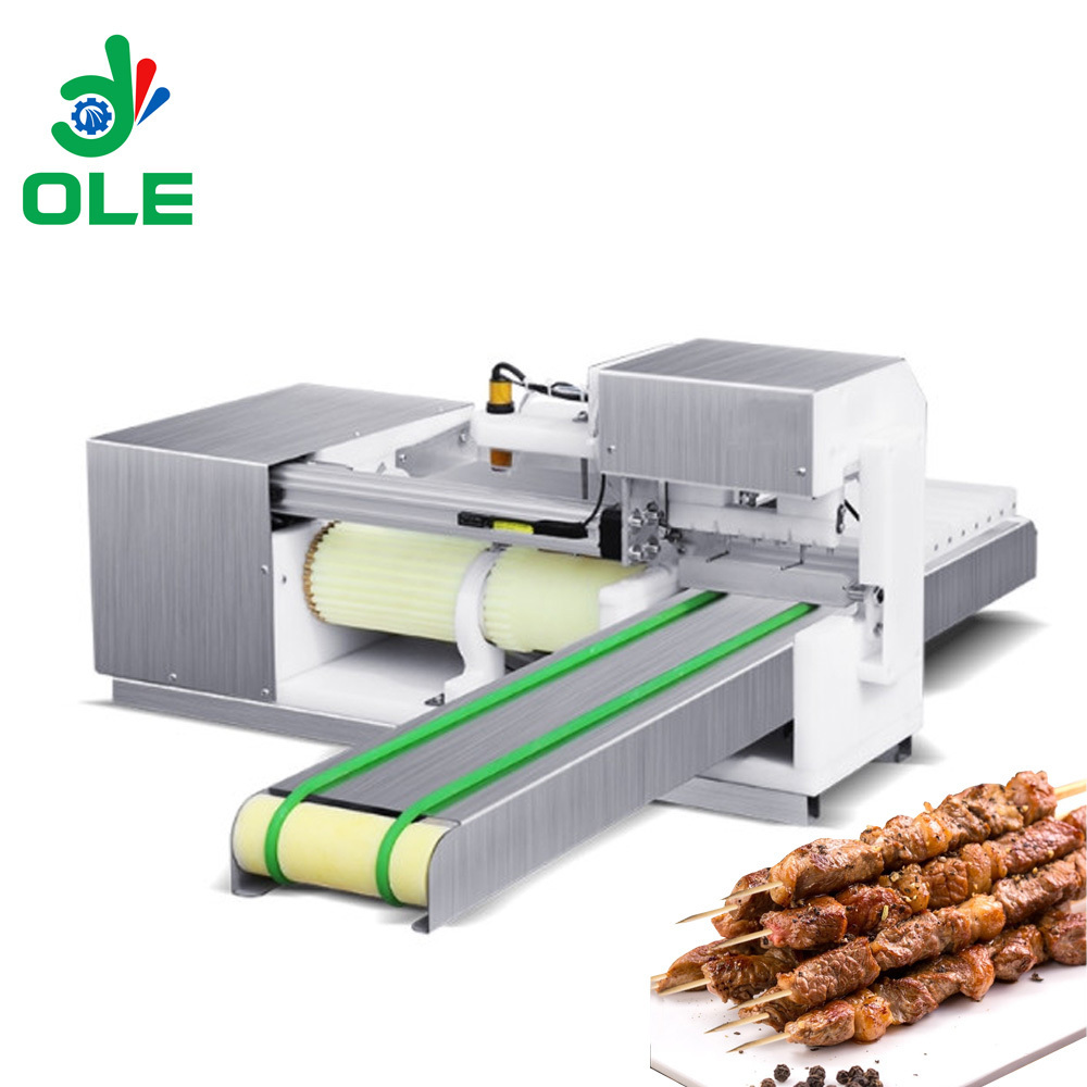 Automatic Stainless Steel 2000PCS/H Mutton Skewers Meat Piercing Machine