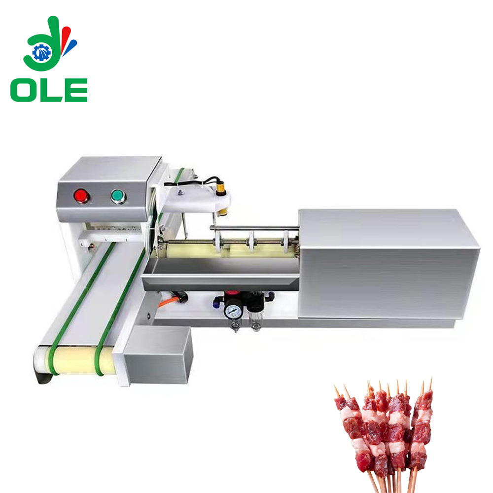 Automatic Stainless Steel 2000PCS/H Mutton Skewers Meat Piercing Machine