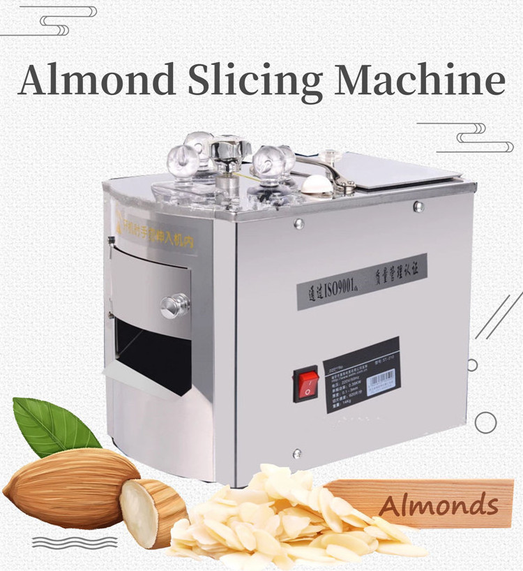 Small Almond Slicing Machine Thickness Adjustable 0.3-3mm Almond Nut Slicer Cutter Machine With Dryer Oven