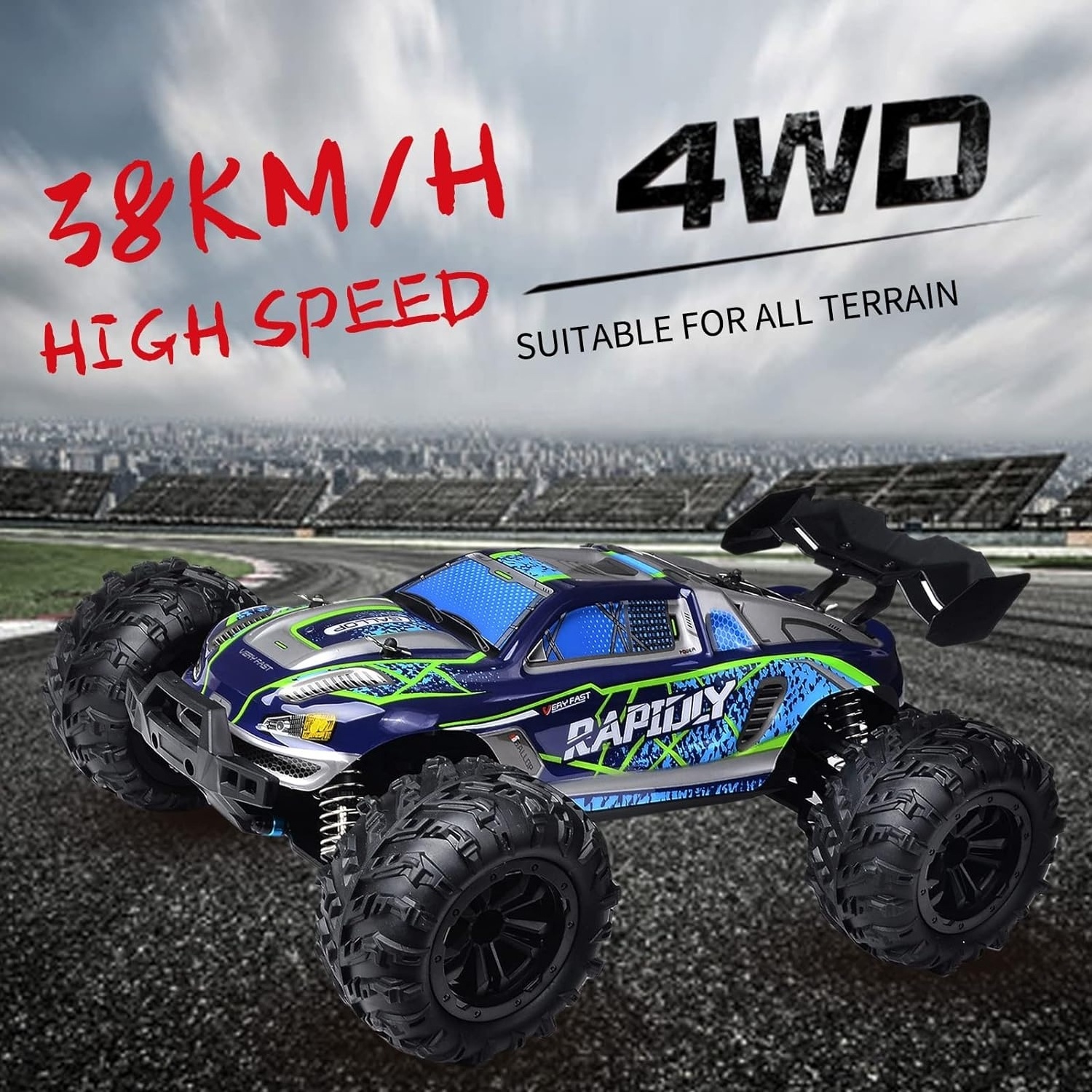 All Terrain 1:16 High Speed 2.4GHz 38km/h Remote Control rc cars 4WD  Off-Road  RTR Toy Two-Way Remote Control  Rc Trucks