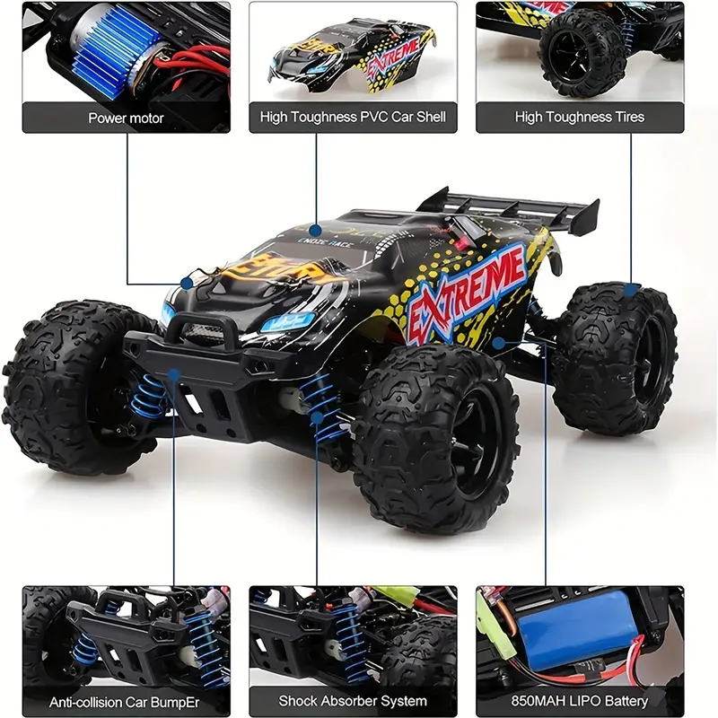 1:18 Full Scale RC toy Car Remote Control 4WD High Speed Off-Road Monster 40KM/H+ RC drift  Cars For Boys Adults