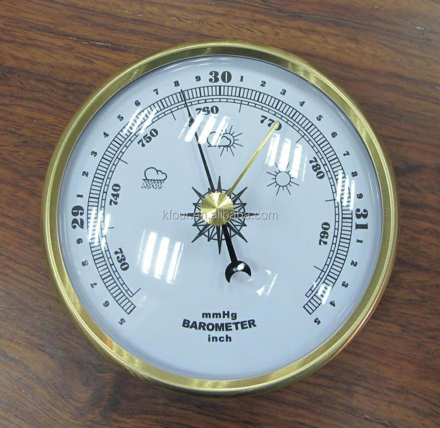 High quality metal weather instruments accessories with barometer thermometer hygrometer and clock mechanism