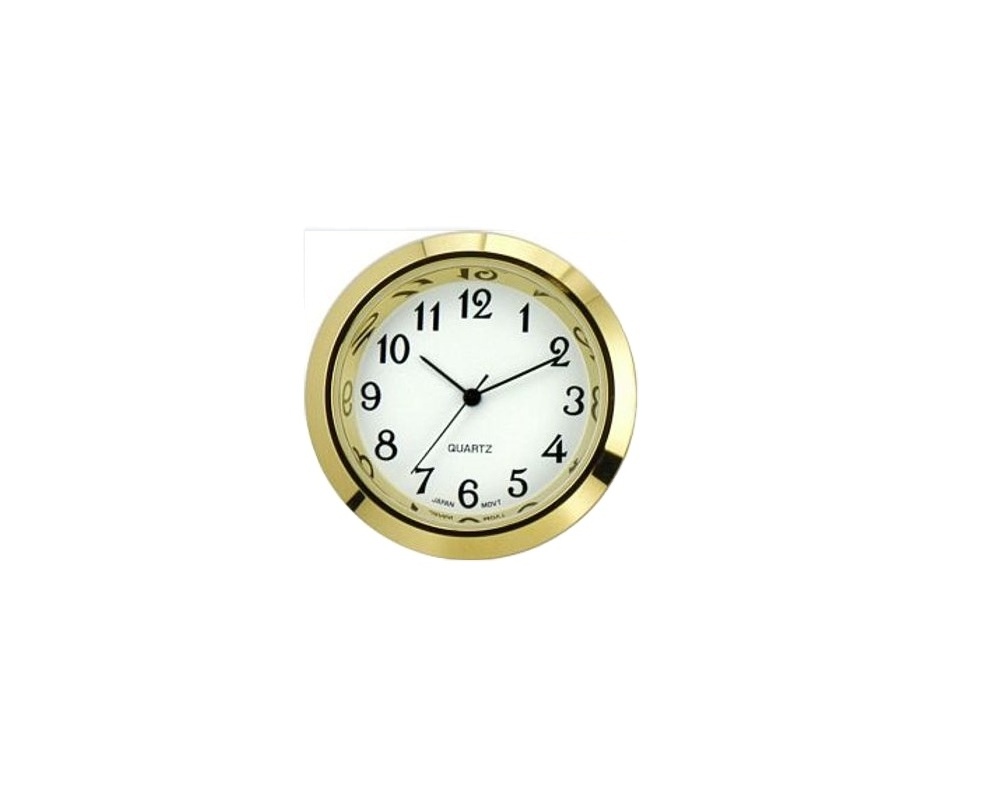 37mm watch insert clock head bezel inserts 1 1/2 inch gold and silver quartz mini clock insert with button cell