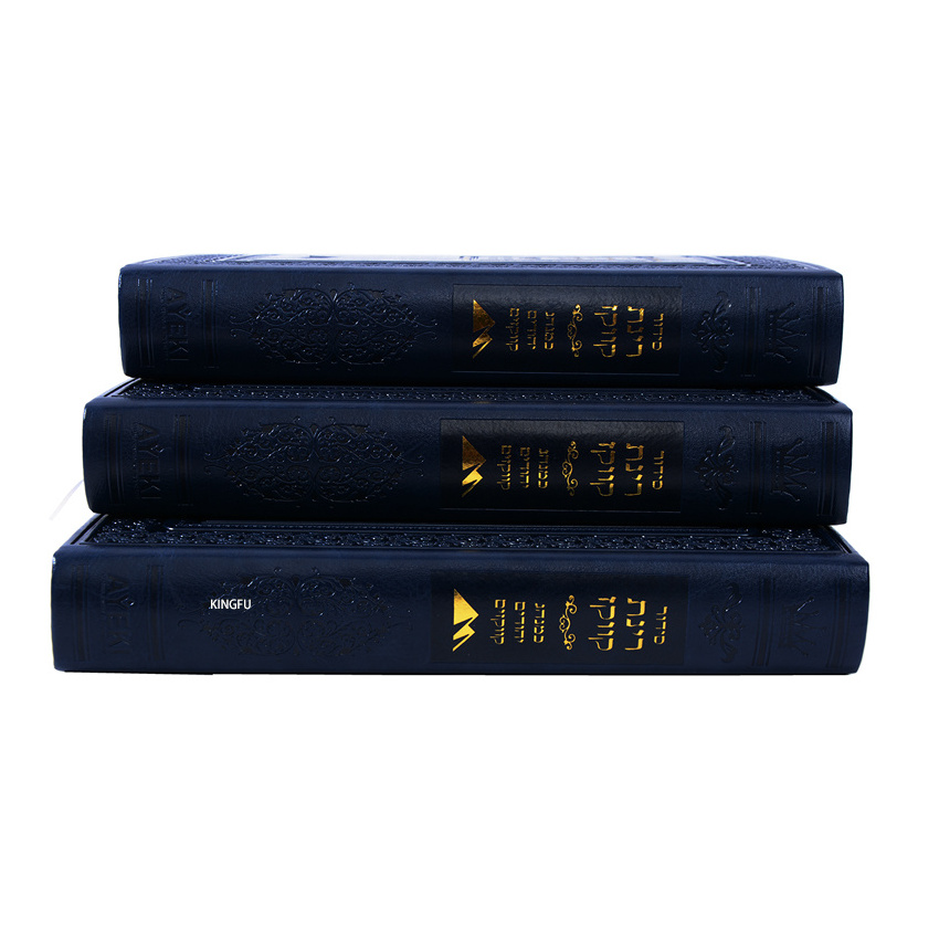 Quality Hot Stamping Gold Edge Embossing Cover Ribbon Bookmark Round Spine Hardcover Bible Book Printing Service Offset Printing