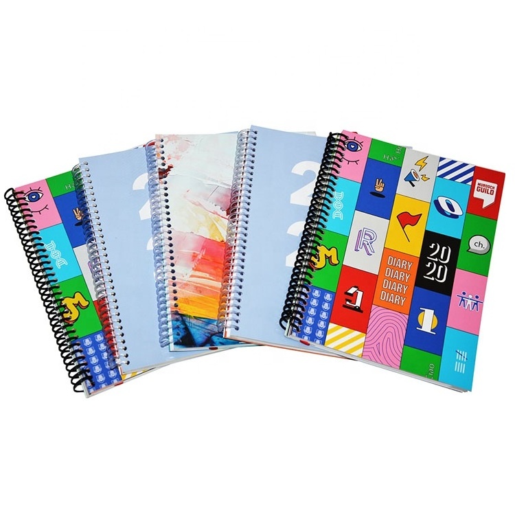 Custom Publish Agenda Book Print Custom Spiral Wire Binding Hardcover Softcover Bound Bulk Planner Book Printing Service