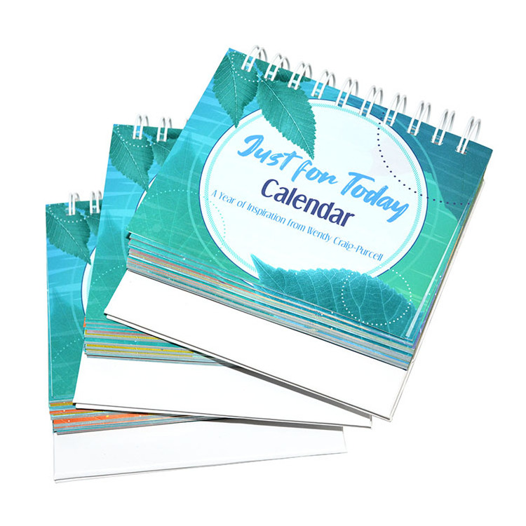 OEM Factory Popular Hot Selling Custom Size  Printing Service Book Printing 365 Day Spiral Bound Desk Calendar