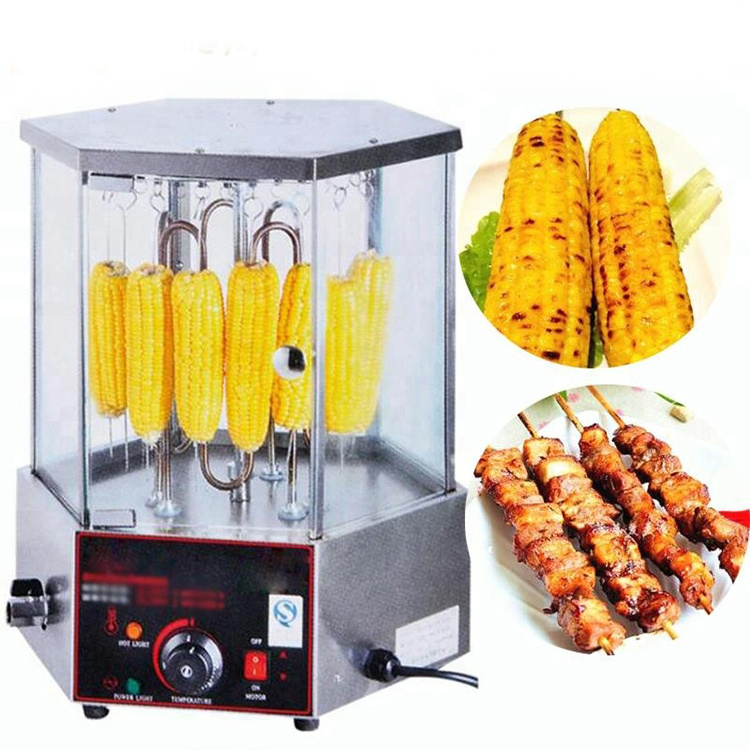 Corn roasting machine /meat automatic rotating barbecue grill /chicken shawarma machine