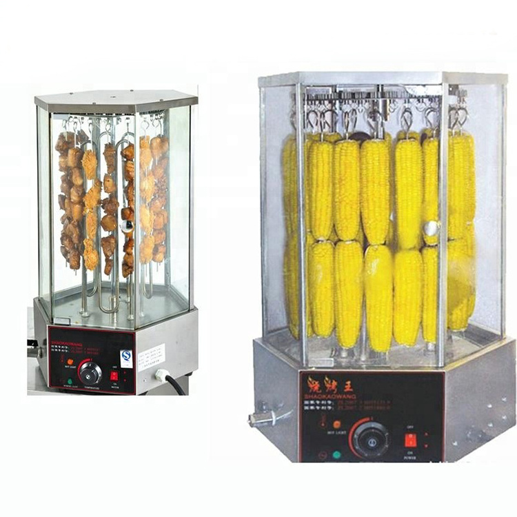 Corn roasting machine /meat automatic rotating barbecue grill /chicken shawarma machine