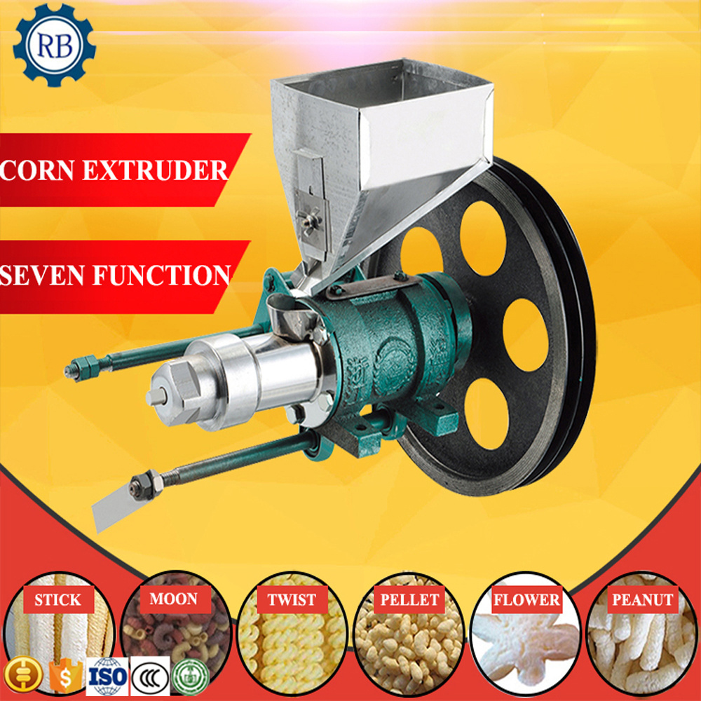 Automatic Electrical flour puffed food machine corn flakes processing machine/corn snack making machine/corn puff snack extruder