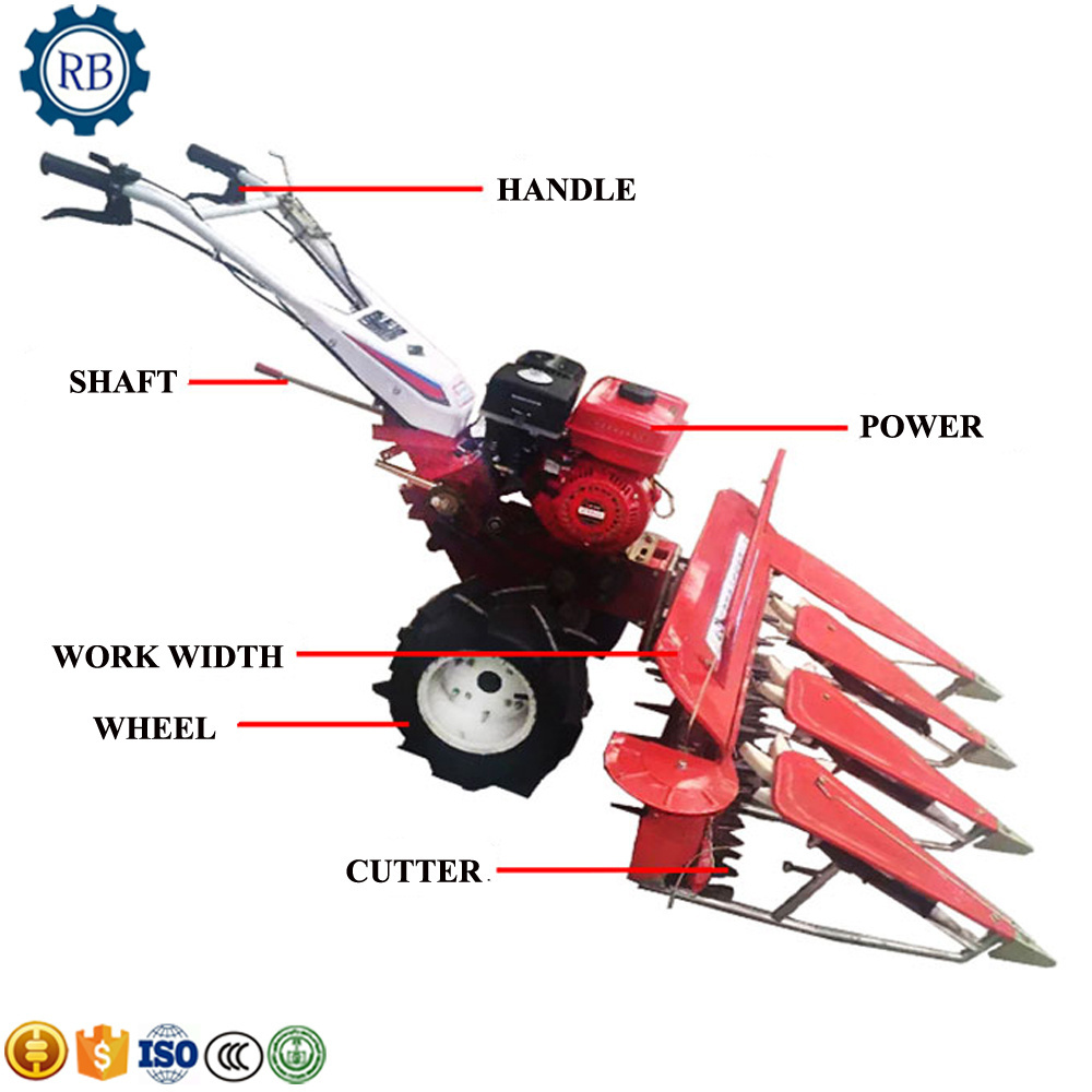 Grass harvesting machine Medicago sativa swather wheat rice swathing machine small size