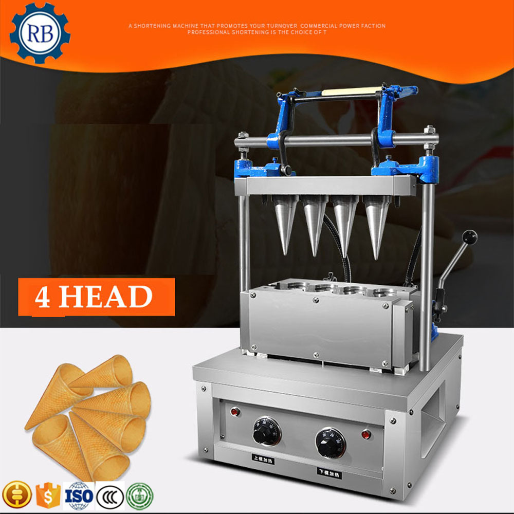 Wholesale Price Pizza cone Making Machine/Waffle Making Forming Machine/4 Heads Ice Cream Cone Maker With High Quality