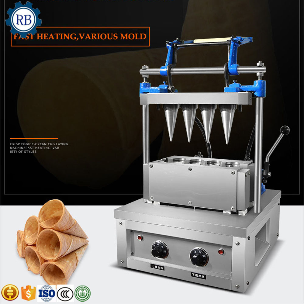 Wholesale Price Pizza cone Making Machine/Waffle Making Forming Machine/4 Heads Ice Cream Cone Maker With High Quality