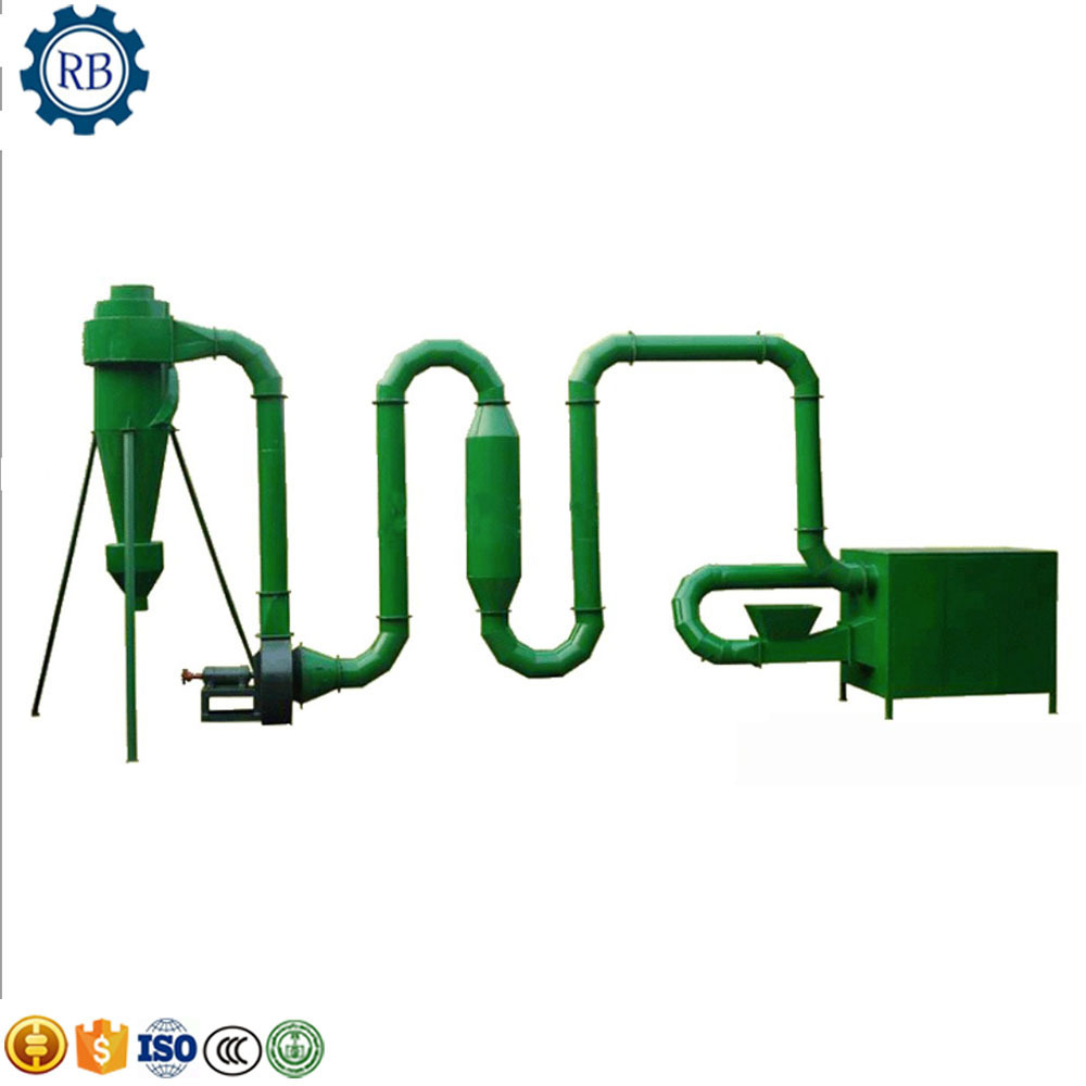 High Efficiency cassava flour dryer machine Air Flow Pipe Wood Sawdust Chipper Dryer Two Stoves Wood Drying Machine