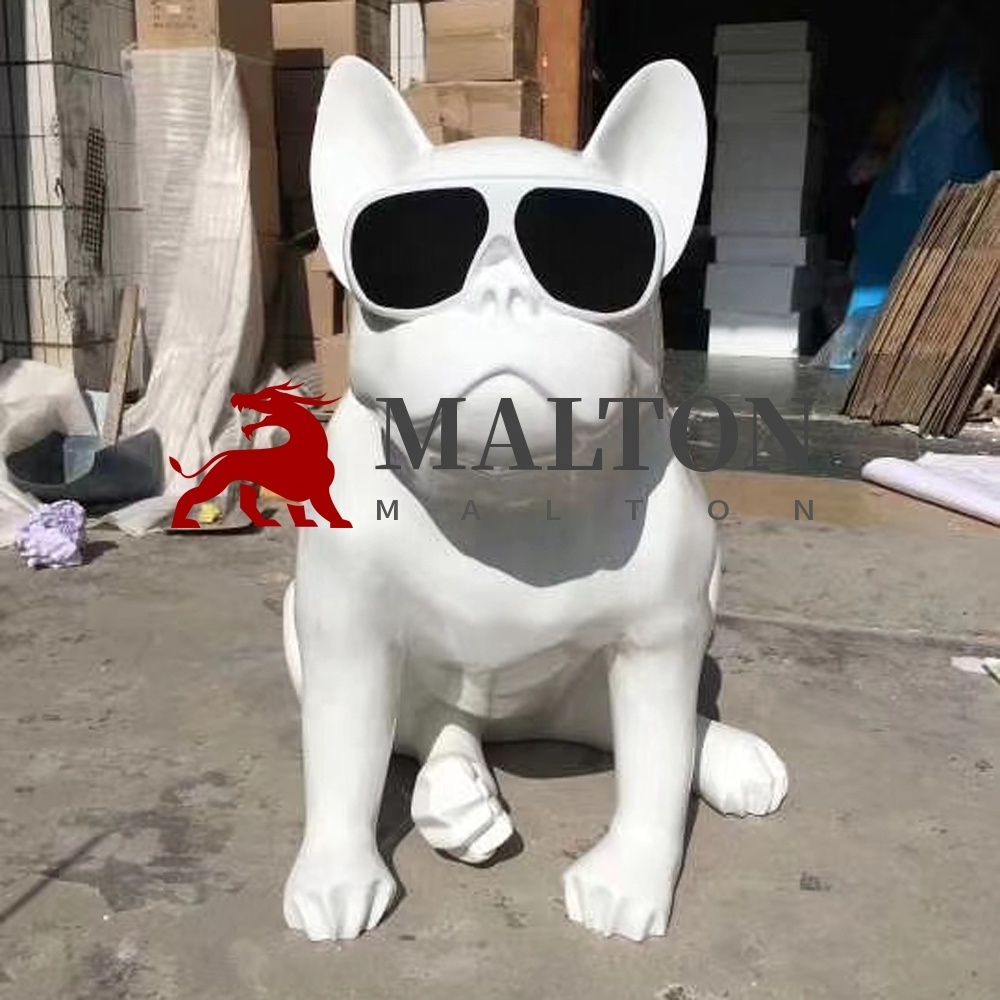 Hot Sale Design Modern Inside Put Decor Fiberglass Cool Bulldog Sculpture For Sale