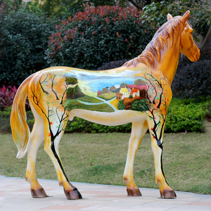 Manufacturers Wholesale  Outdoor  Home Garden  Life Size Fiberglass Horse for sale