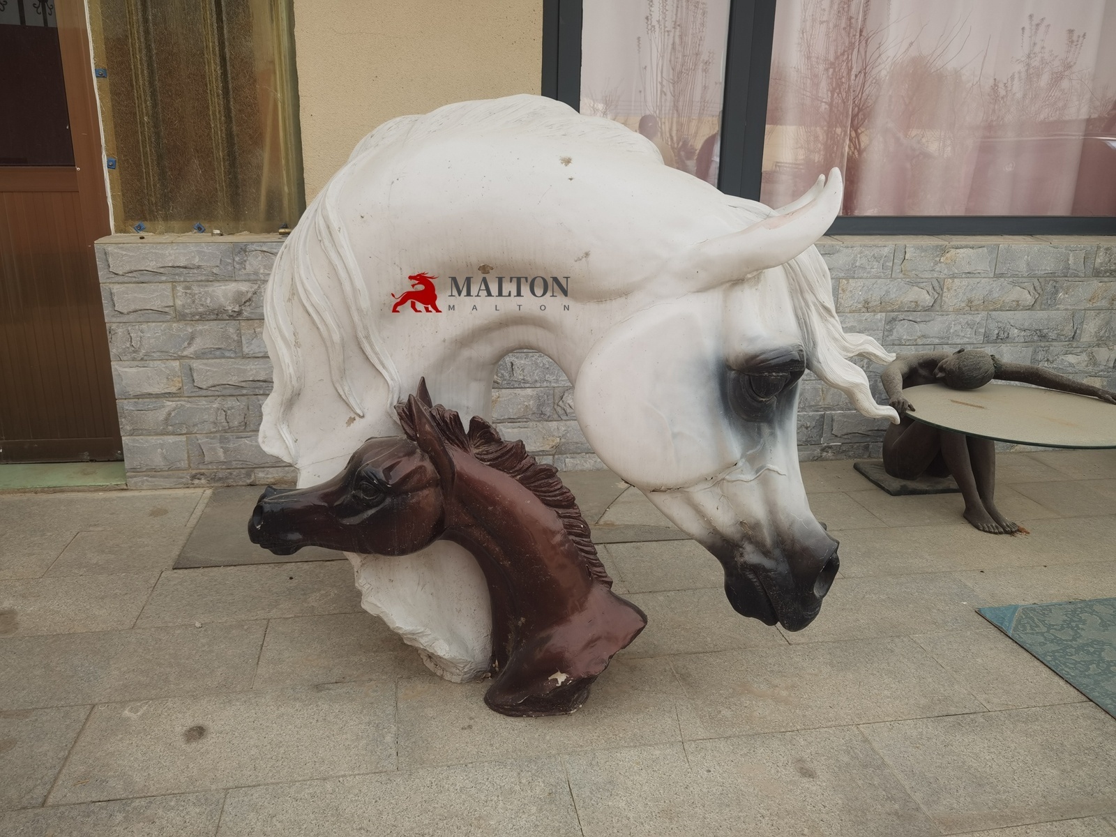 High Quality Art Hand Made Casting Metal Craft Life Size Bronze Arabian Horse Head Sculpture on Sale