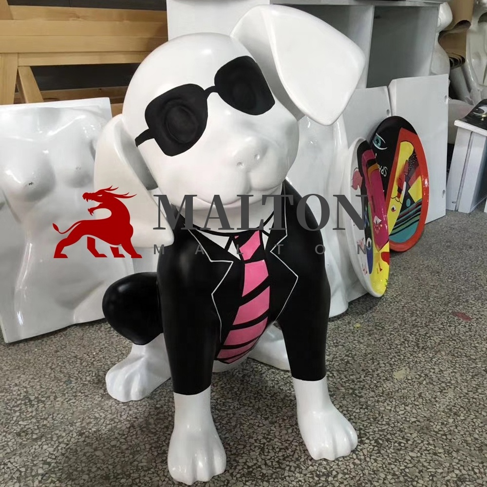 Hot Sale Design Modern Inside Put Decor Fiberglass Cool Bulldog Sculpture For Sale