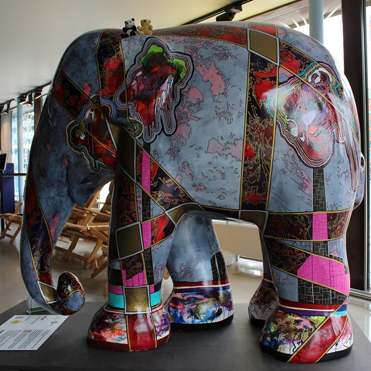 Factory cheap price Polyresin elephant fiberglass statue and sculpture For decoration