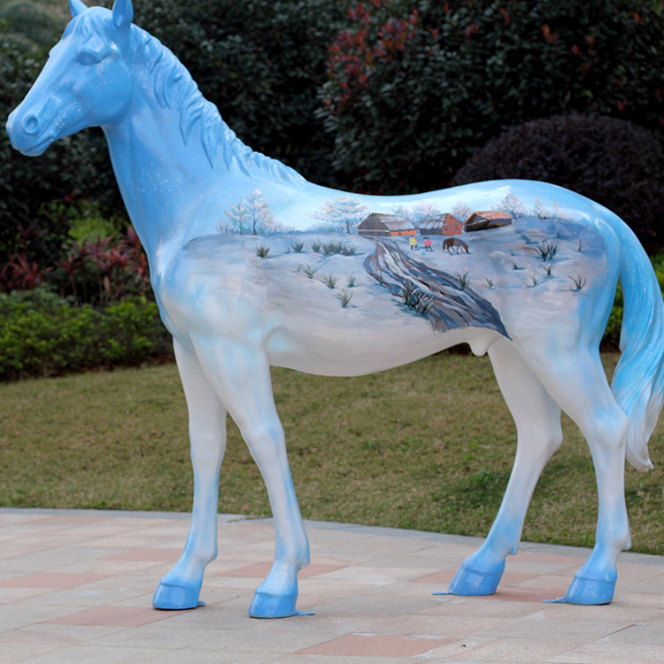 Manufacturers Wholesale  Outdoor  Home Garden  Life Size Fiberglass Horse for sale