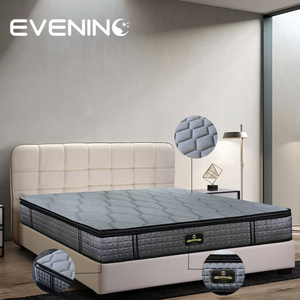 Vacuum compress roll packing king size latex mattress with pillow top cover in a box