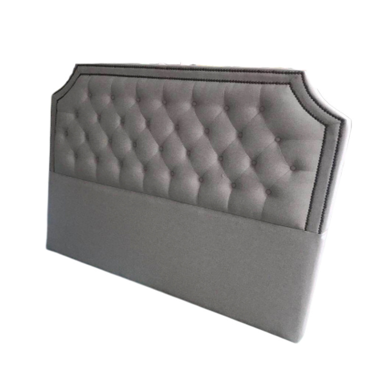 Home furniture custom made button tuft upholstered bed headboard for hotel bedroom