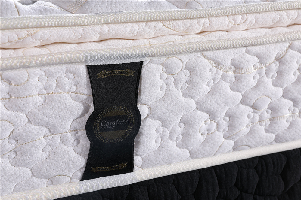 Good quality customized twin full queen king size firm continous spring pillow top hard mattress