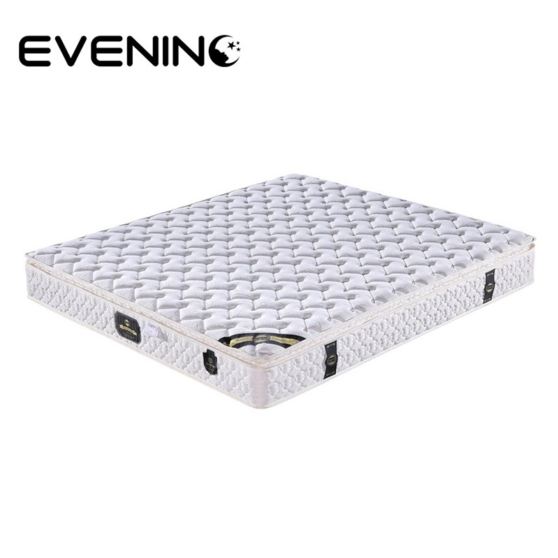 Good quality customized twin full queen king size firm continous spring pillow top hard mattress