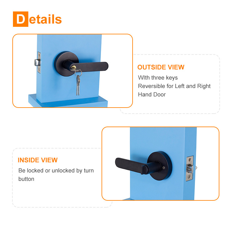 Heavy Duty Grade 3 Storeroom Door Lever Entry Commercial Handle Lock