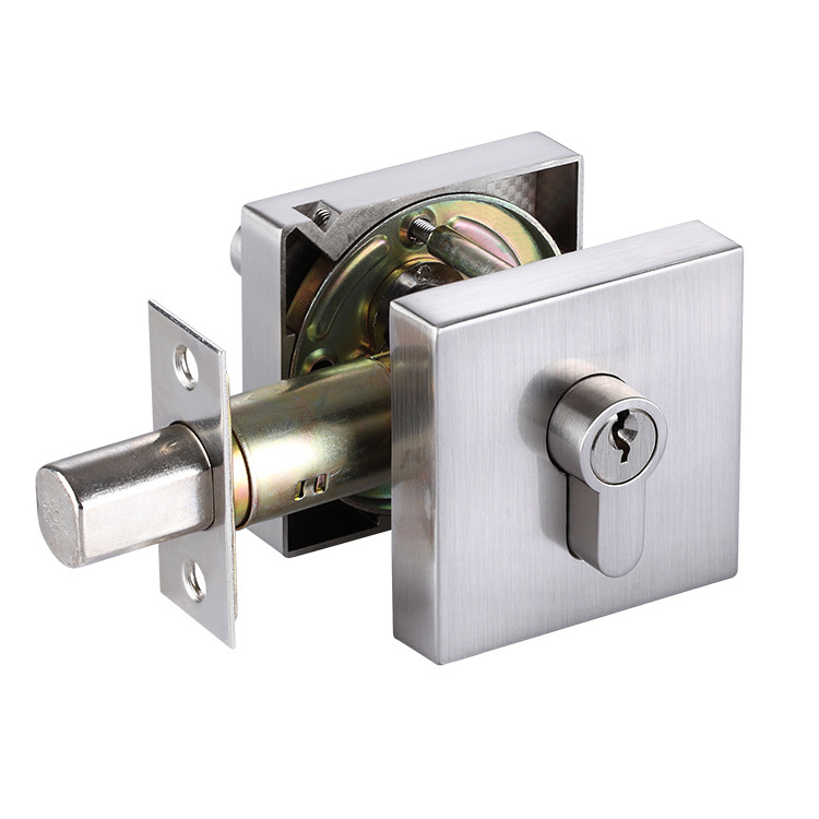 Factory Direct Sales Interior Zinc Alloy Single Side Single Opening Deadbolt Lock For Bedroom Door